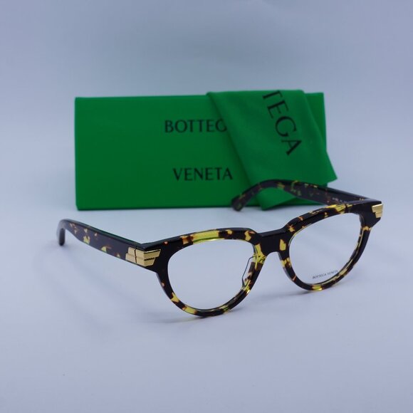 Bottega Veneta BV1106O 002 Cat Eye Eyeglasses 52mm – Havana - Picture 1 of 12